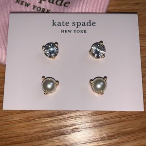 NWT Kate Spade Rise and Shine Pearls and Cubic Zirconia studs